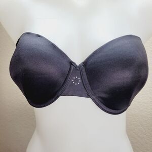 * Sweet nothings by maidenform size 38D solid black underwire padded bandou bra